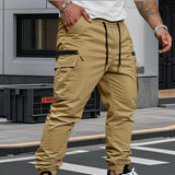 Men's Stretch Jogger Trousers | Slim Fit with Zip Pockets