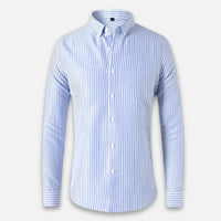 Men's Striped Long Sleeve Shirt with Vertical Print Hero