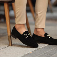 Men's Suede Comfortable Slip-On Loafers - angle