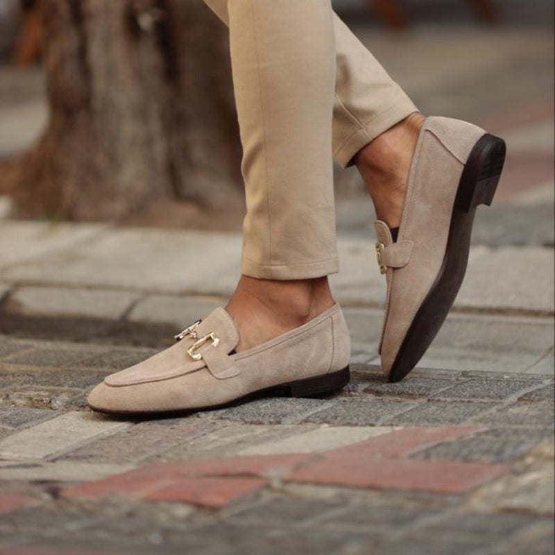 Men's Suede Comfortable Slip-On Loafers - detail