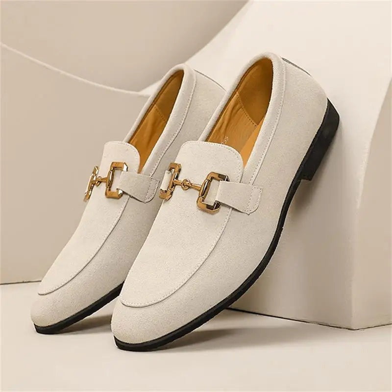 Men's Suede Comfortable Slip-On Loafers - view