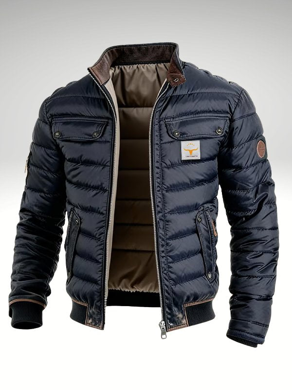 Men's Urban Utility Jacket | Quilted Warmth Chest Pocket Front