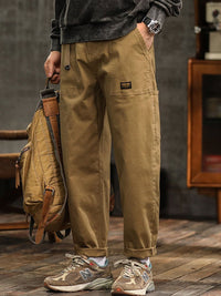 Men's Vintage Casual Trousers | Utility Fit with Rolled Cuff Angle