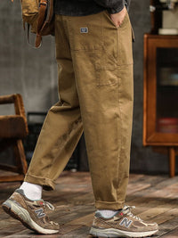 Men's Vintage Casual Trousers | Utility Fit with Rolled Cuff Full