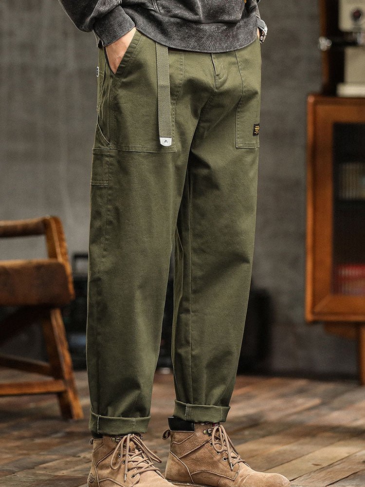 Men's Vintage Casual Trousers | Utility Fit with Rolled Cuff Lifestyle