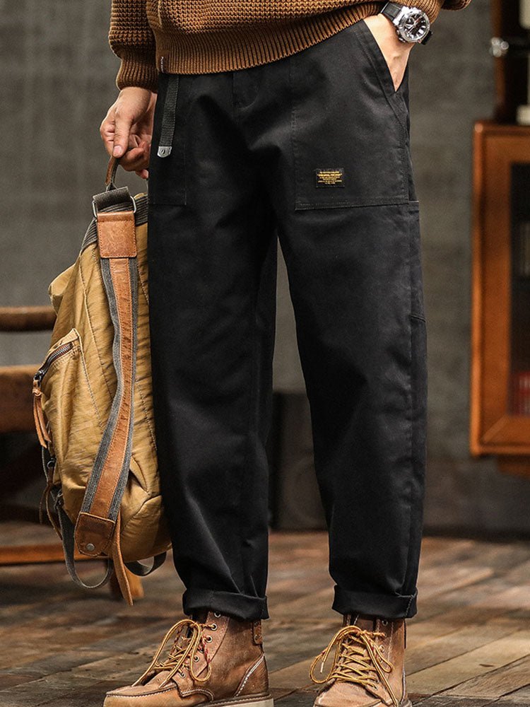 Men's Vintage Casual Trousers | Utility Fit with Rolled Cuff View 11