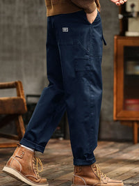 Men's Vintage Casual Trousers | Utility Fit with Rolled Cuff View 13