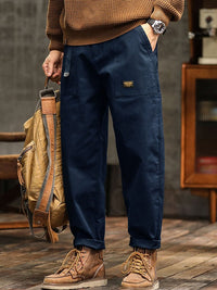 Men's Vintage Casual Trousers | Utility Fit with Rolled Cuff View 15