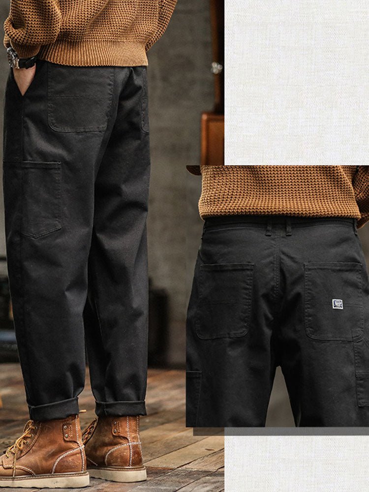 Men's Vintage Casual Trousers | Utility Fit with Rolled Cuff View 16