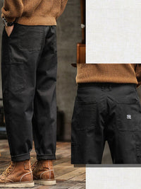 Men's Vintage Casual Trousers | Utility Fit with Rolled Cuff View 16