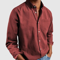 Men's Vintage Cotton Shirt | Chambray Relaxed Fit Alternate