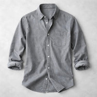 Men's Vintage Cotton Shirt | Chambray Relaxed Fit Lifestyle