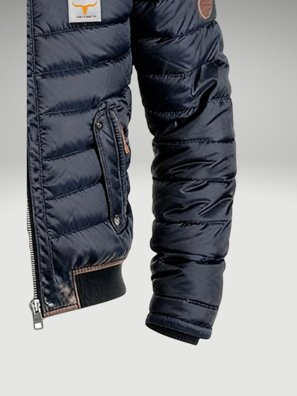 Men's Vintage Quilted Jacket | Relaxed Fit Dual Chest Pockets Detail