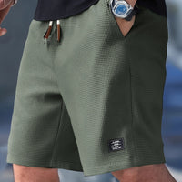 Men's Waffle Knit Relaxed Fit Shorts Back