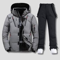 Men's Weather-Resistant Ski Suit | Bib Suspender Snow Set Detail