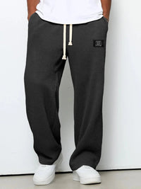 Men's Wide Leg Oxford Trousers | Comfortable Fit City Wear Angle