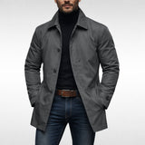 Men's Windproof Fly Front Coat | Relaxed Fit Weatherproof