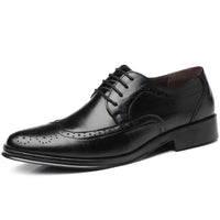 Men's Wingtip Brogue Oxford Shoes | Smart Formal City Fit Close Up