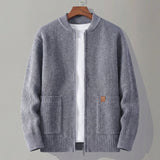 Men's Zip Front Rib Knit Jacket | Bomber Cardigan Fit