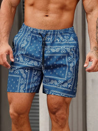 Men's Comfortable Bandana Print Swim Shorts - detail