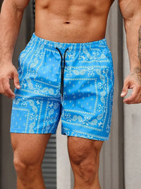 Men's Comfortable Bandana Print Swim Shorts - side