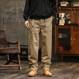 Men's Cotton Straight Fatigue Trousers | Utility Patch Pockets