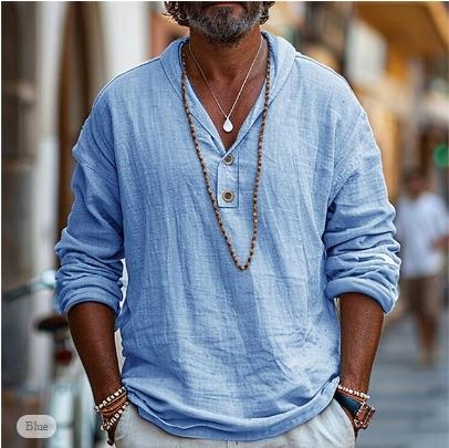 Men's Lightweight Long Sleeve Hoodie Shirt - front