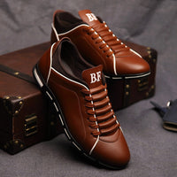 Men's Low Top Leather Sneakers | Lace Up - hero