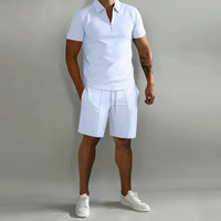 Men's Short Sleeve Summer Two-Piece Set - hero
