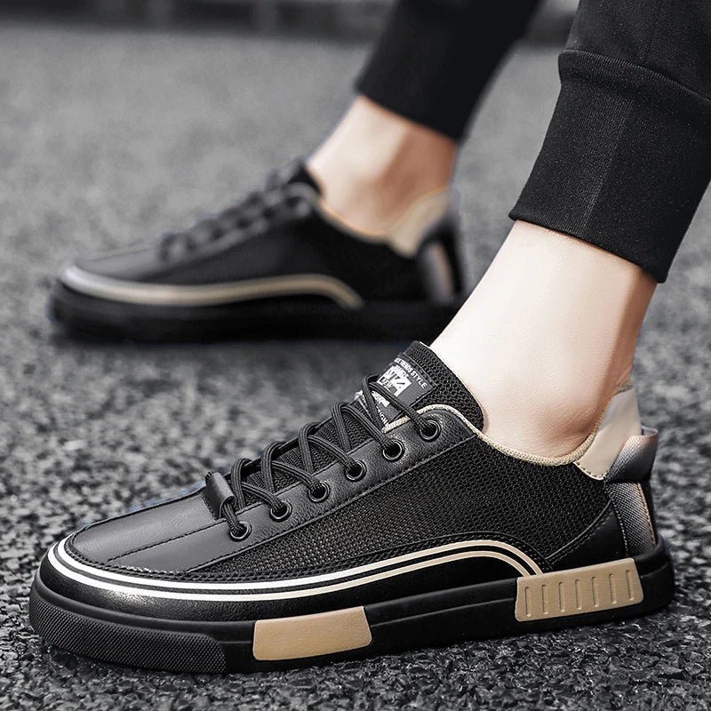 Mesh Low-Top Lace-Up Mesh Sneakers - detail