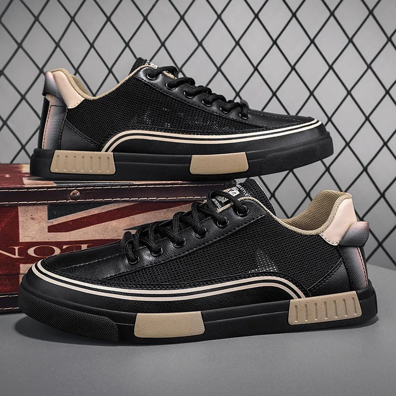 Mesh Low-Top Lace-Up Mesh Sneakers - front