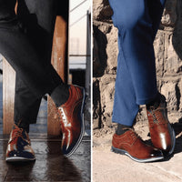 Oxford Leather Lace-Up Low-Top Shoes - detail