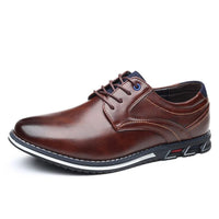 Oxford Leather Lace-Up Low-Top Shoes - front