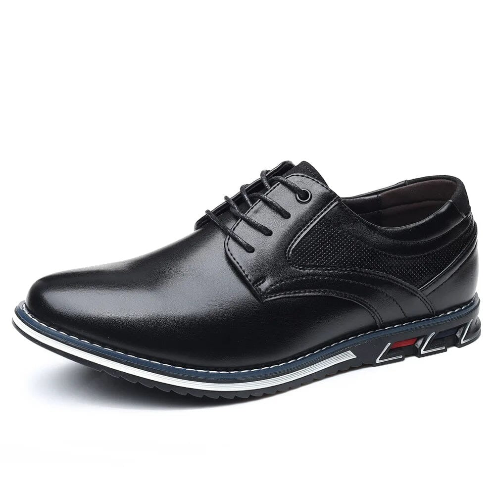 Oxford Leather Lace-Up Low-Top Shoes - hero