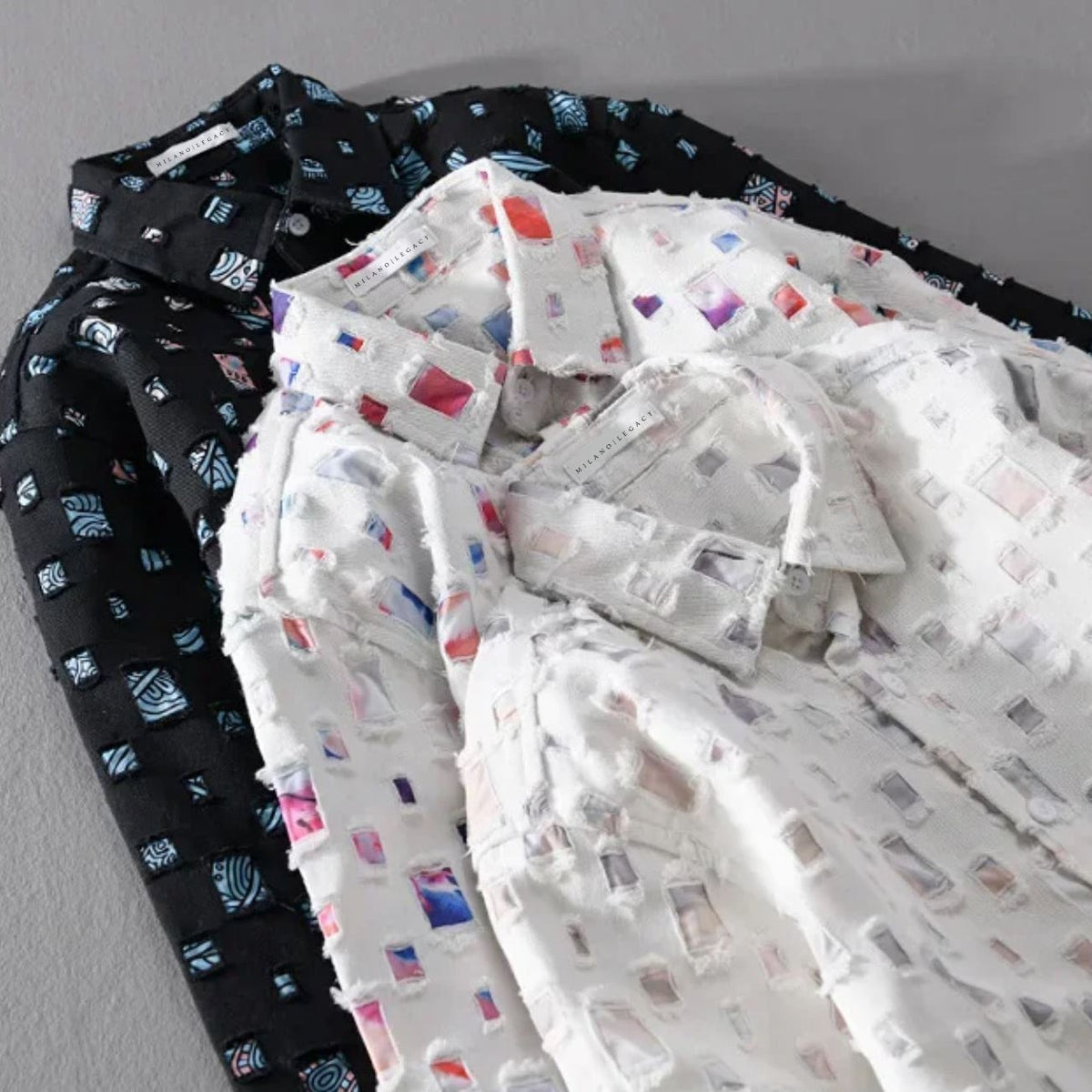 Plaid Shirt | Long Sleeve Geometric Print - lifestyle
