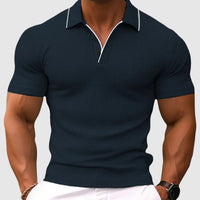 Polo Shirt | Men's Ribbed Short Sleeve - detail