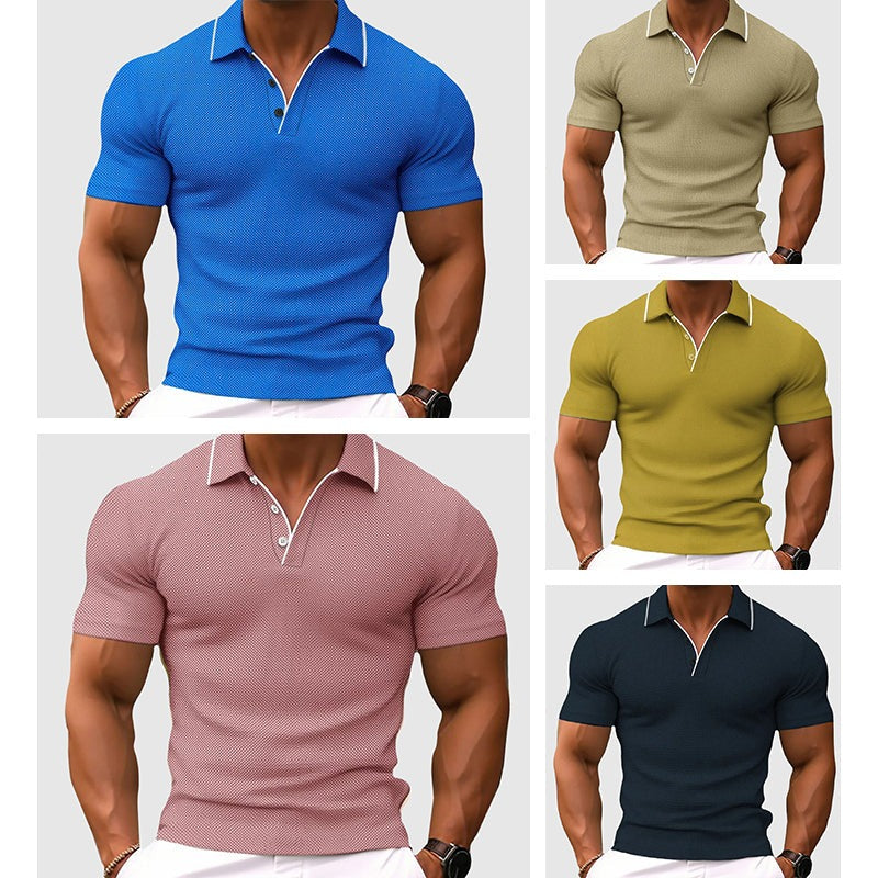 Polo Shirt | Men's Ribbed Short Sleeve - lifestyle