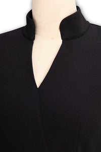 Refined Elegant Pencil Dress | Belted V Neck - look