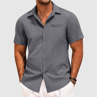Summer Shirt | Men's Short Sleeve Button Up - detail
