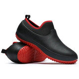 Unisex Waterproof Slip-On Work Shoes with Contrast Sole