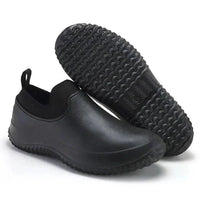 Unisex Waterproof Slip-On Work Shoes with Contrast Sole Side