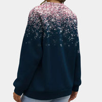 Women's 3D Snowflake Sweater | Crew Neck Winter Knit Back