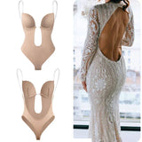 Women's Backless Body Shaper | Deep Plunge Slimming Shapewear