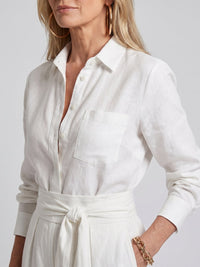 Women's Button Front Wide Leg Jumpsuit | Long Sleeve Belted Fit Angle
