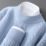 Women's Cable Knit Crew Neck Sweater | Lightweight Warm Classic Fit