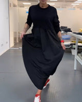 Women's Casual Solid Colour Maxi Dress | A-Line with Pocket