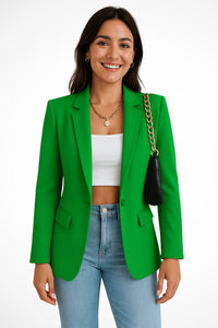 Women's Chic and Elegant Blazer | Single Button Tailored Fit Alternate