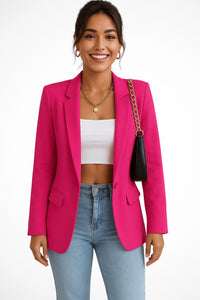 Women's Chic and Elegant Blazer | Single Button Tailored Fit Lifestyle