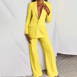 Women's Chic Blazer and Trousers Set