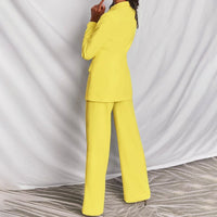 Women's Chic Blazer and Trousers Set - side